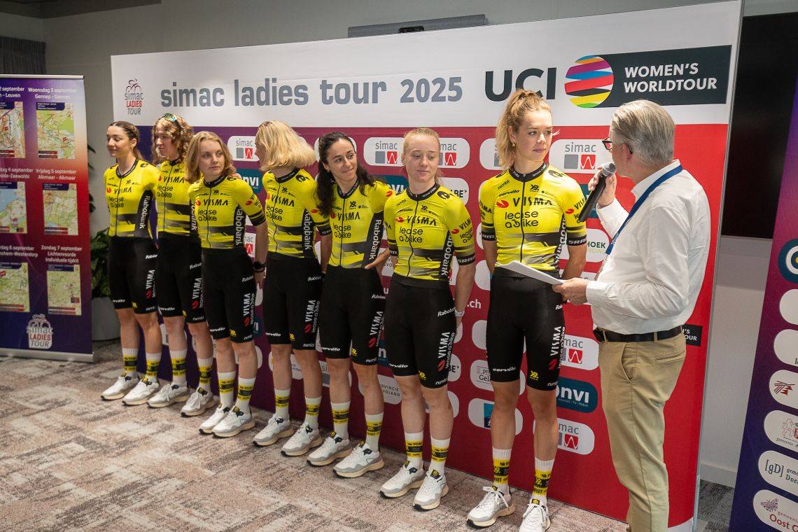 Simac Ladies Tour 2025 ploegenpresentatie Visma Leaseabike